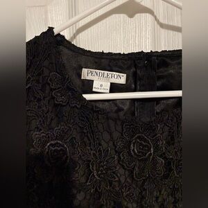 Pendleton Black Lace Women's Petite Dress
